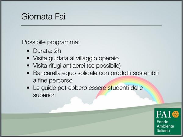 altro evento importante è la giornata FAI #opendalmine http://t.co/eM1fpy6Uz1